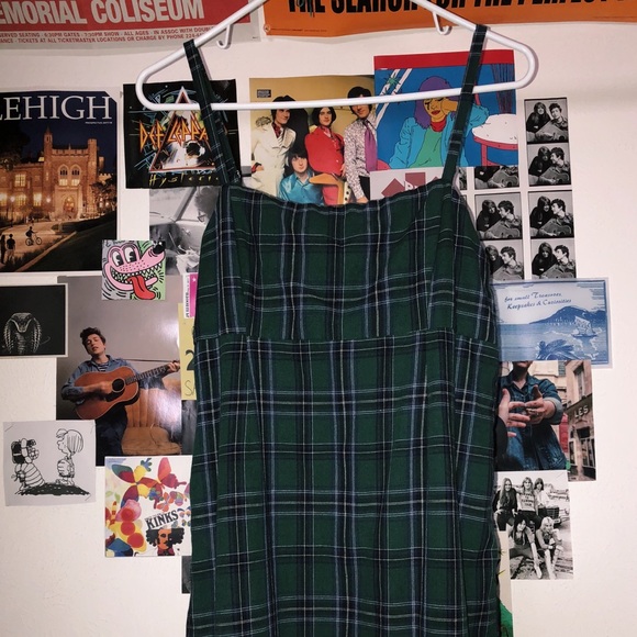 Urban Outfitters Green and Navy Plaid Dress - Picture 1 of 3
